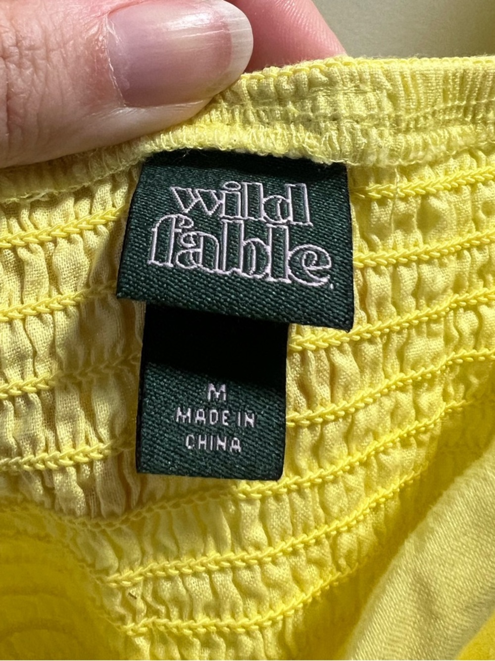 Wild Fable Sunny Yellow Puff-Sleeve Dress - Picture 3 of 6